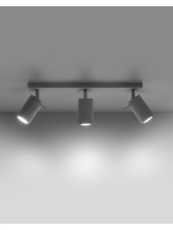 Sufitowa lampa regulowana 3-punktowa białe reflektorki
