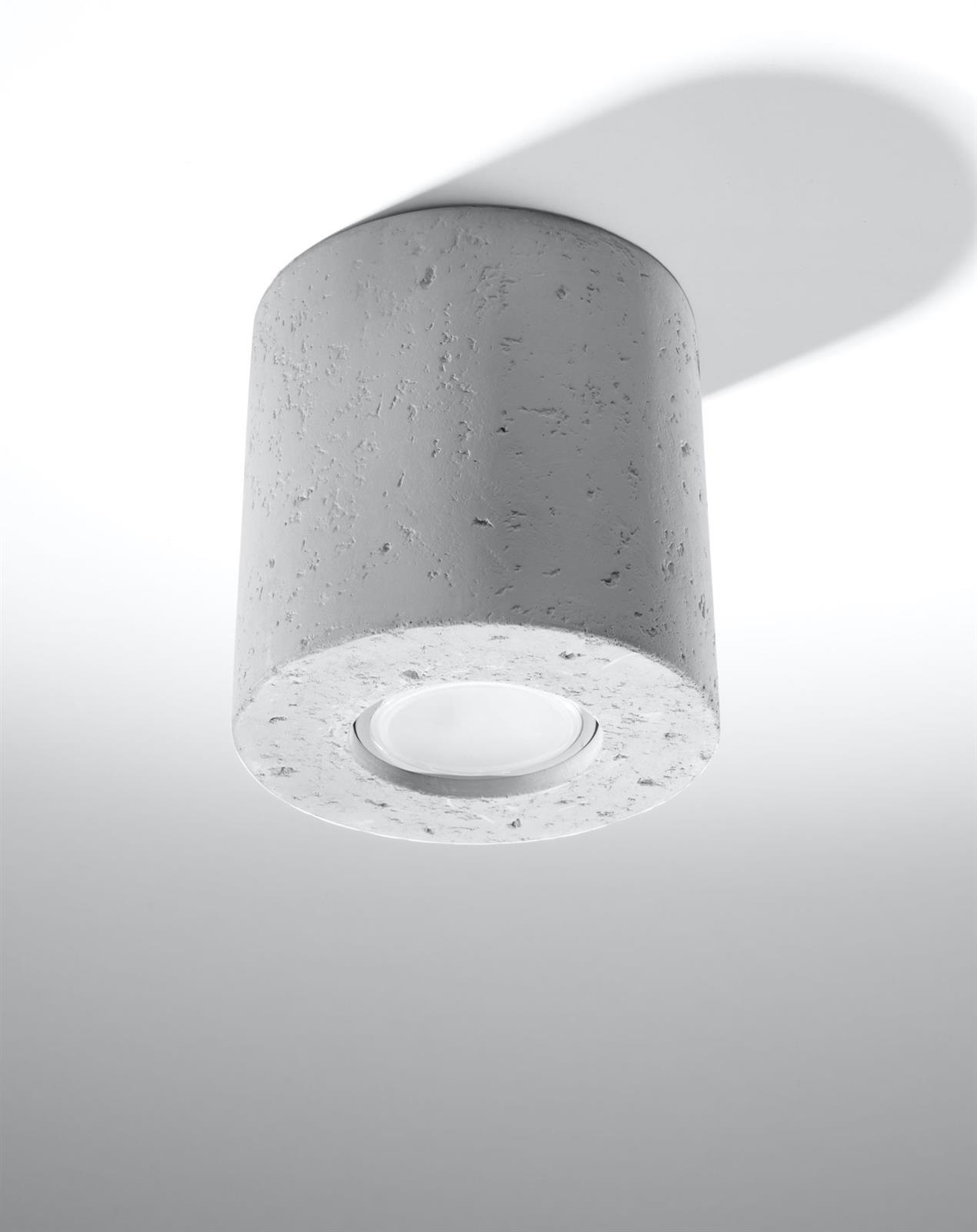 Lampa sufitowa punktowa ORBIS betonowa tuba
