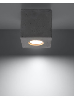 Lampa natynkowa sufitowa kwadratowa betonowa