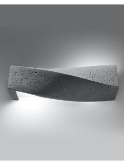 Kinkiet betonowa lampa ścienna SIGMA góra-dół prostokątna