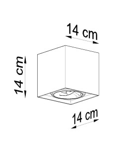 Lampa sufitowa sześcian kwadratowa kostka wymiary