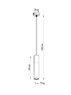 Lampa wisząca tuba wymiary wysokość szerokość