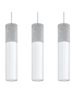 Lampa wisząca tuba BORGIO 3L biała Sollux SL.0649