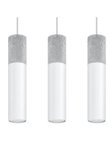 Lampa wisząca tuba BORGIO 3L biała Sollux SL.0649 Lampa wisząca tuba BORGIO 3L biała Sollux SL.0649
