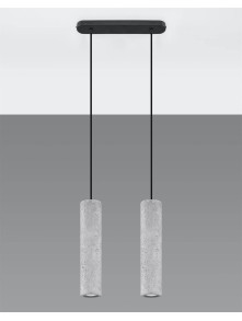 Lampa wisząca 2-punktowa LUVO 2 betonowa industrialna