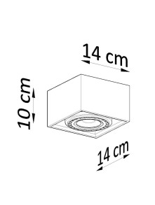 Kwadratowa lampa sufitowa wymiary rozmiar spot