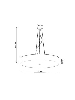 Lampa wisząca typu plafon z regulacją wysokości wymiary 100 cm