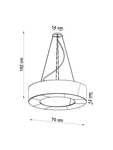 Żyrandol SATURNO SLIM 70 czarny Żyrandol SATURNO SLIM 70 czarny