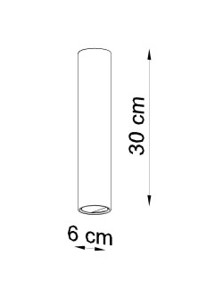 Lampa tuba natynkowa 6 cm średnica 30 cm długość