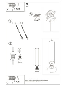 Montaż lampy tuby wiszącej na suficie kołki instrukcja