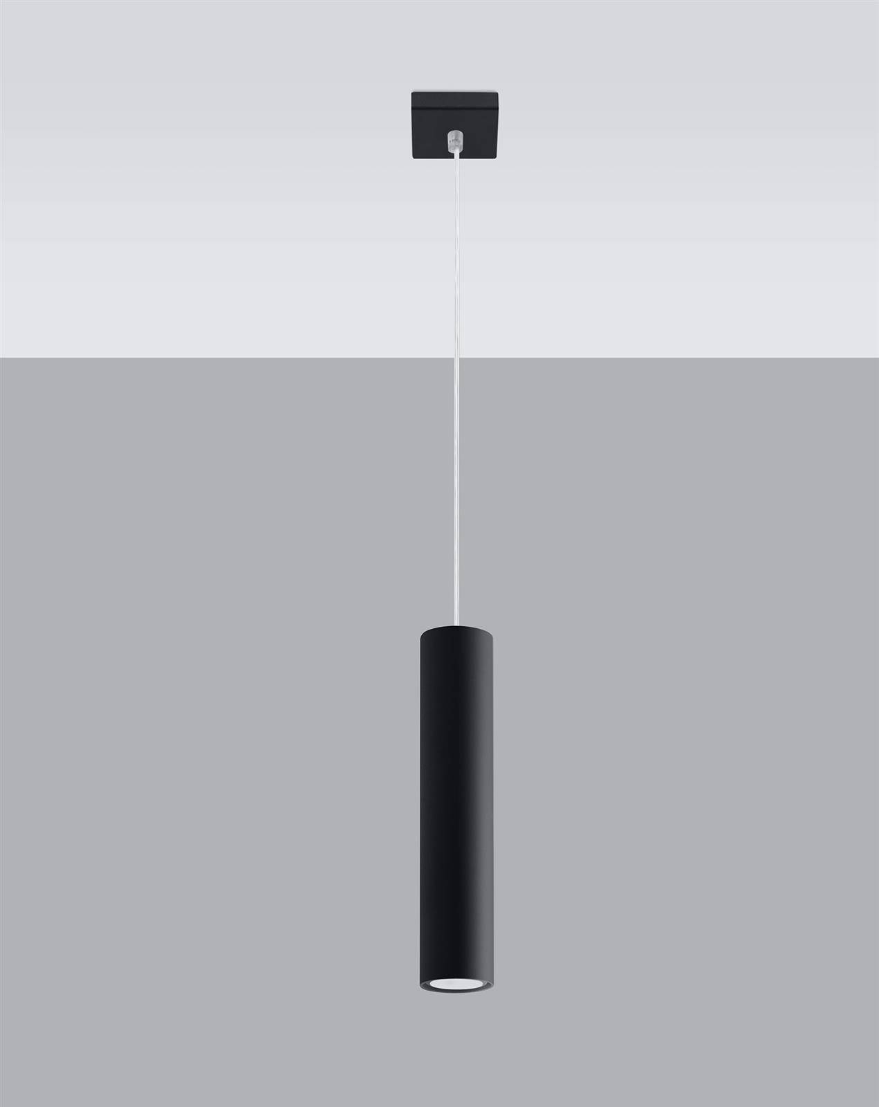 Lampa wisząca tuba czarna LAGOS 1 pojedyncza rurka