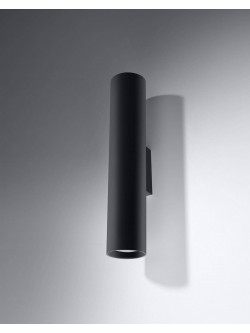 Kinkiet ścienny czarny LAGOS 2 nowoczesny rurka tuba