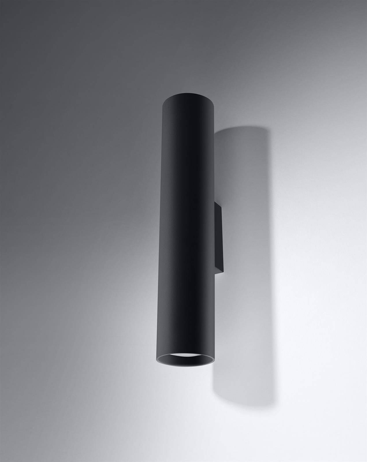 Kinkiet ścienny czarny LAGOS 2 nowoczesny rurka tuba