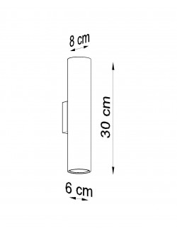 Kinkiet ścienny rurka 6 cm 8 cm wymiary tuba