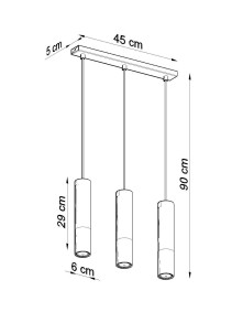 Lampa wisząca LOOPEZ 3L czarny/chrom Lampa wisząca LOOPEZ 3L czarny/chrom