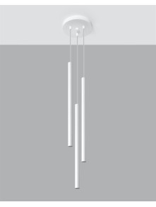 Lampa wisząca 3-punktowa sople PASTELO 3P biała tuby
