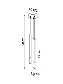 Lampa wisząca MOZAICA 3P czarny/chrom