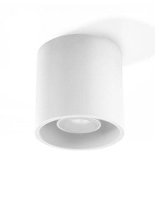 Lampa tuba biała sufitowa nowoczesna