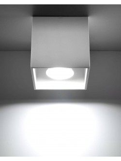 Lampa sufitowa sześcian biały kolor kwadratowy kształt