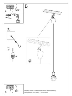 Lampa wisząca DIEGO 1 pomarańczowy 