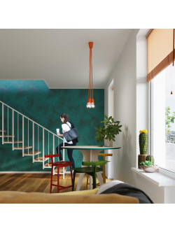 Lampa wisząca DIEGO 1 pomarańczowy 