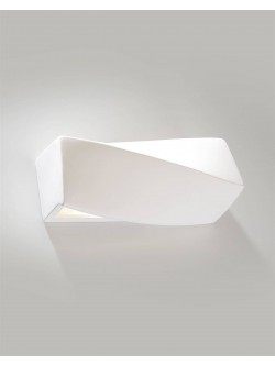 Nowoczesny prostokątny kinkiet ceramiczny SIGMA MINI biały