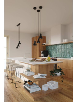 Lampa wisząca TALEJA 3 czarna [E27 (duży gwint)]