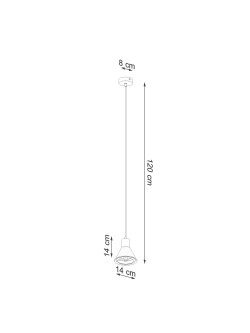 Lampa wisząca TAZILA 1 czarna [ES111]