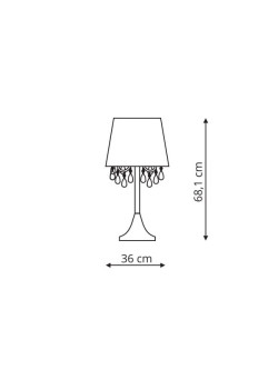 Mona lampa biurkowa srebrna LP-5005/1T
