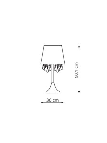 Mona lampa biurkowa srebrna LP-5005/1T Mona lampa biurkowa srebrna LP-5005/1T