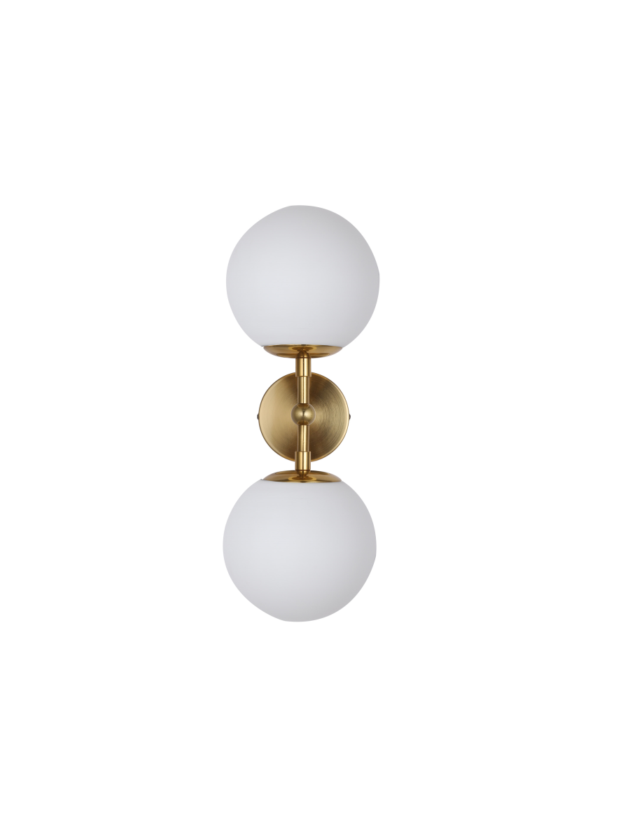 Złota lampa ścienna podwójna kule Dorado Light Prestige LP-002/2W