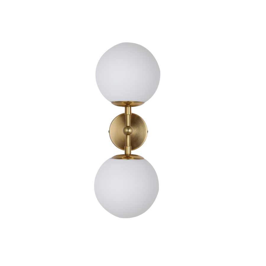 Złota lampa ścienna podwójna kule Dorado Light Prestige LP-002/2W
