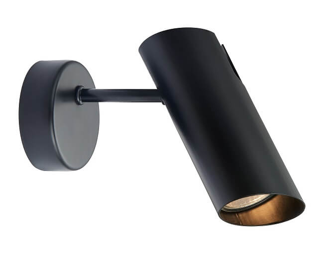 Lampa ścienna czarna tuba regulowana Futuro 1 kinkiet reflektorowy na ramieniu Light Prestige LP-17001/1W BK
