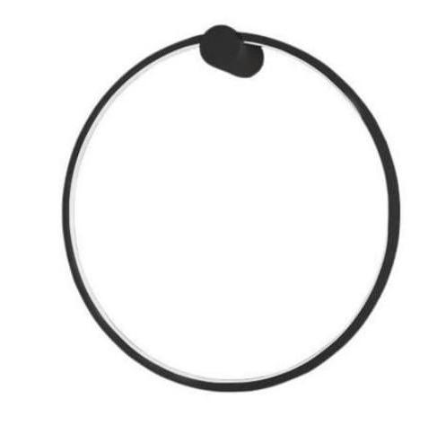 Lampa ścienna okrągły ring LED 60 cm Mirror czarny kinkiet ring na lustro ścianę LP-999/1W S BK
