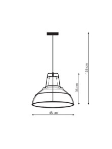 Dritto lampa wiszaca duża biała LP-123/1P L WH Dritto lampa wiszaca duża biała LP-123/1P L WH