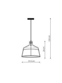 Dritto lampa wisząca średnia biała LP-123/1P M WH