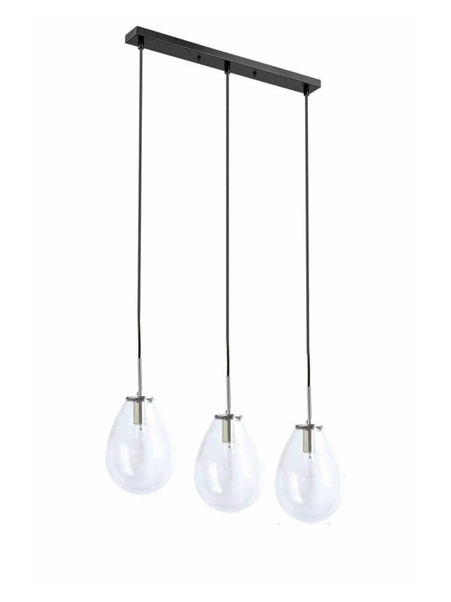 Lampa wisząca 3-punktowa szklane bańki Fondi 3 nad wyspę stół LP-1214/3L