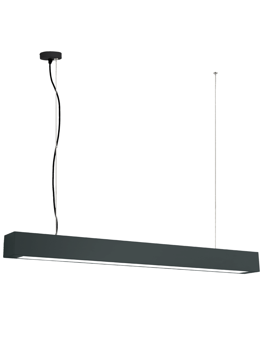 Lampa wisząca czarna długa belka IBROS nad stół 93 cm prostokątna zwis LED 24W 4000K neutralna barwa LP-7001/1P 20 BK-93 24/4