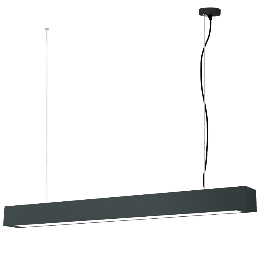 Lampa wisząca czarna długa belka IBROS nad stół 93 cm prostokątna zwis LED 24W 4000K neutralna barwa LP-7001/1P 20 BK-93 24/4
