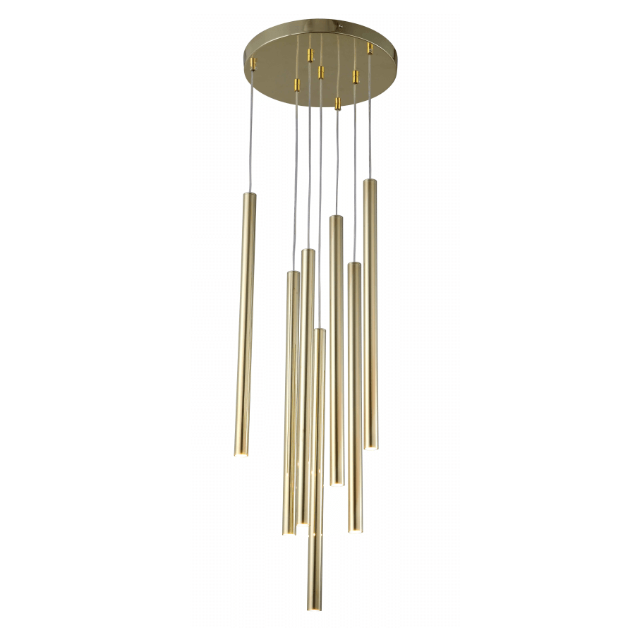 Lungo 7 złota lampa wisząca LP-894/7P GD