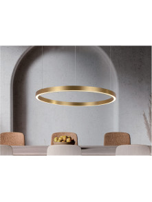 Midway lampa wisząca duża złota LP-033/1P L GD