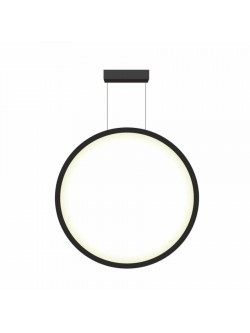 Lampa wisząca okrągły ring LED 90 cm MIRROR czarny pierścień przed lustro do łazienki 50W 3000K
