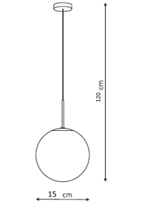 Palla lampa wisząca mała złota LP-2844/1P S GD