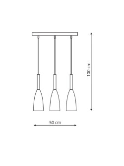 Solin 3 lampa wisząca linia biała LP-181/3L WH