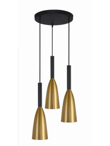 Solin 3 lampa wisząca talerz złota LP-181/3P GD