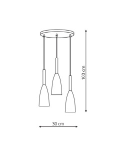 Solin 3 lampa wisząca talerz złota LP-181/3P GD