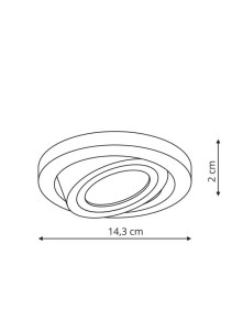 Nero oczko podtynkowe ruchome czarne LP-4424/1RS BK movable