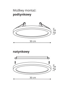 York plafon 2 w 1 3000K biały LP-330/1C 3WH