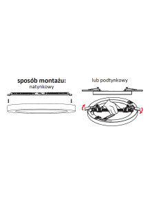 York plafon 2 w 1 3000K biały LP-330/1C 3WH