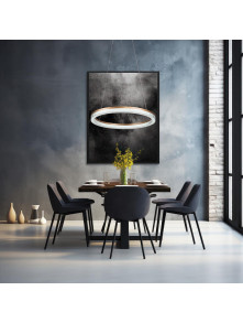 Żyrandol typu ring 60 cm złoto-transparentny pierścień Midway Cristal glamour LED 40W z regulowaną barwą światła CCT Żyrandol typu ring 60 cm złoto-transparentny pierścień Midway Cristal glamour LED 40W z regulowaną barwą światła CCT